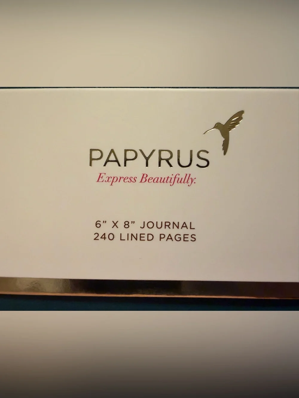 Papyrus Teal Journal with Gold Trim